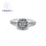 แหวนทองคำขาว แหวนเพชร  แหวนแต่งงาน แหวนหมั้น - R1295DWG